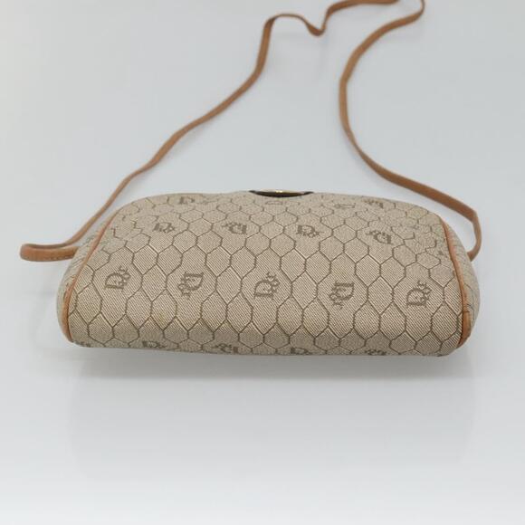 DIOR Honeycomb Canvas Shoulder Bag Pvc Beige Gold - Picture 9 of 12